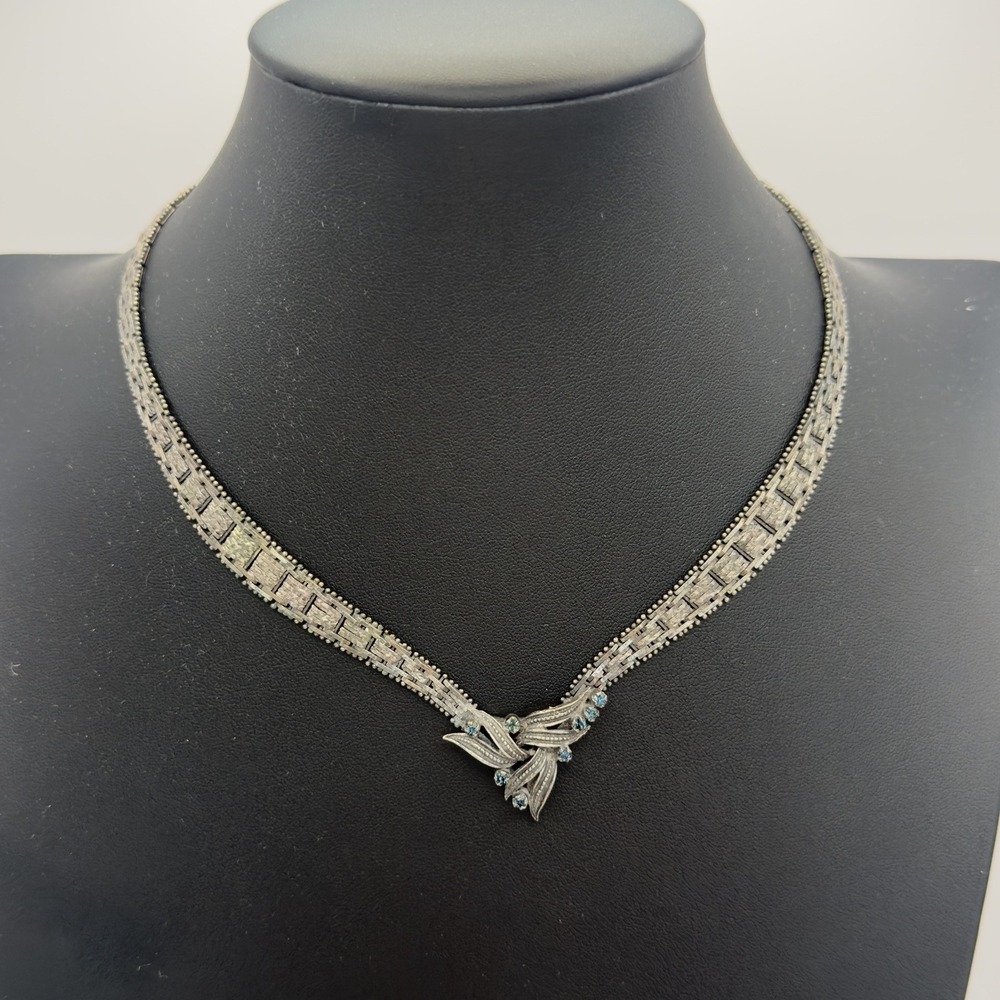 Vintage Sterling Silver 925 Italian Riccio Link Chunky Choker Necklace 16" Read